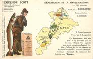 31 Haute Garonne / CPA FRANCE 31 "Département de la haute Garonne" / CARTE GEOGRAPHIQUE