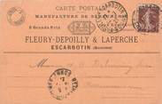 80 Somme / CPA FRANCE 80 "Escarbotin" / SERRURERIE / CARTE PUBLICITAIRE