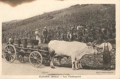 CPA FRANCE 69 "Fleurie, les vendangeurs"