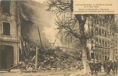CPA FRANCE 69 "Lyon, Saint Clair, catastrophe du 8 mai 1932, incendie"