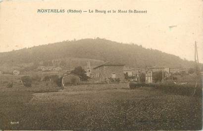CPA FRANCE 69 "Montmelas, Le Bourg et le Mont Saint Bonnet"