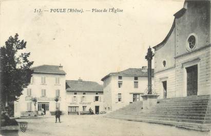 CPA FRANCE 69 "Poule, Place de l'Eglise"