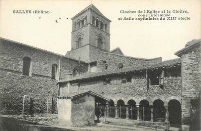 CPA FRANCE 69 "Salles, Eglise et Cloître"