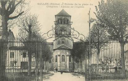 CPA FRANCE 69 "Salles, entrée de la Place du Chapitre"