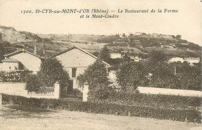 CPA FRANCE 69 "Saint Cyr au Mont d'Or, le Restaurant de la Ferme et le Mont Cindre"