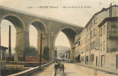 CPA FRANCE 69 "Tarare, rue de Paris et le viaduc"