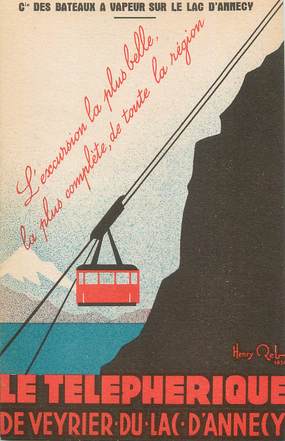 / CPA FRANCE 74 "Le Téléphérique de Veyrier du Lac d'Annecy"