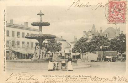 CPA FRANCE 69 "Villefranche sur Saône, place du Promenoir"