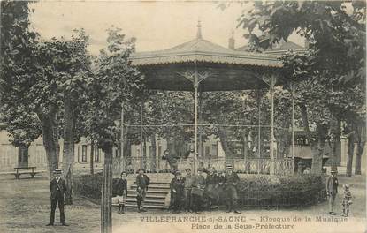 CPA FRANCE 69 "Villefranche sur Saône, Kiosque à Musique, place de la Préfecture"