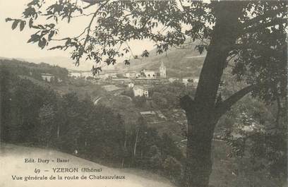 CPA FRANCE 69 "Yzeron, vue générale de la route de Chateauvieux"