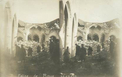 CPA / PHOTOGRAPHIE FRANCE 80 "Eglise de Roye, 1917"