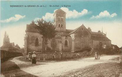 / CPA FRANCE 71 "Sennecey le Grand, Saint Julien, l'église"