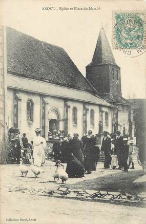 / CPA FRANCE 71 "Anost, église et place du marché