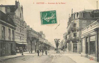 / CPA FRANCE 71 "Autun, av de la gare"