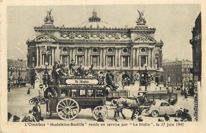 / CPA FRANCE 75002 "Paris,l'omnibus Madeleine Bastille"