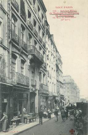 / CPA FRANCE 75005 "Tout Paris, ancien hôtel de Madame la Marquise de Pompadour"