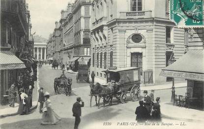 / CPA FRANCE 75002 "Paris, rue de la banque"