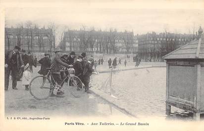 CPA FRANCE PARIS / PARIS VECU "Aux Tuileries, le Grand Bassin"