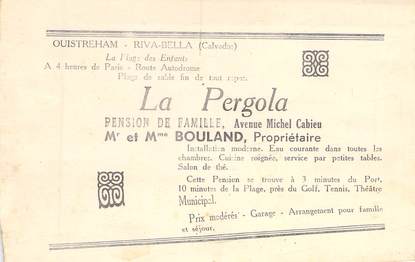 CPA LIVRET FRANCE 14 "Ouistreham, La pergola pension de famille, Pr. Bouland"