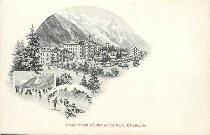 / CPA FRANCE 74 "Chamonix, grand hôtel Couttet et du parc"