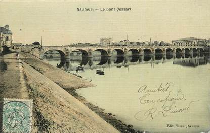 / CPA FRANCE 49 "Saumur, le pont Cessari"