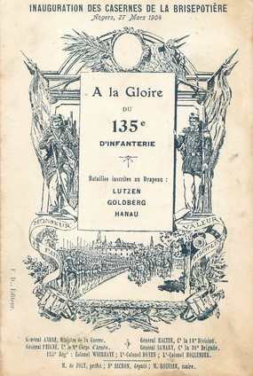 / CPA FRANCE 49 "Angers, inauguration des casernes de la brisepotière"