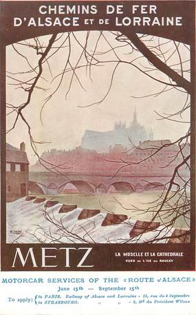 / CPA FRANCE 57 " Metz, chemin de fer d'Alsace et de Lorraine"