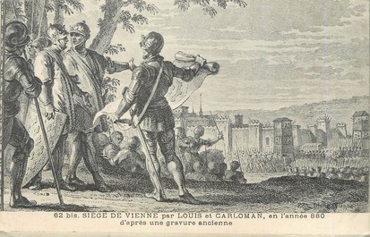 / CPA FRANCE 38 "Siège de Vienne par Louis et Carloman"