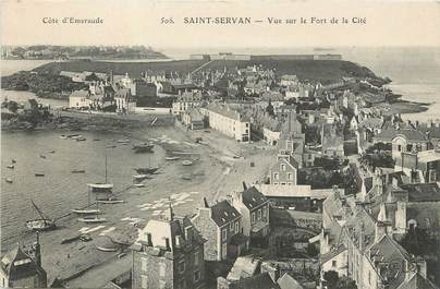 / CPA FRANCE 35 "Saint Servan, vue sur le fort et la cité"