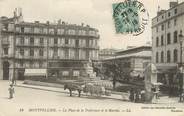 34 Herault / CPA FRANCE 34 "Montpellier, place de la préfécture et le marché"