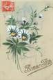 Theme / CPA CELLULOÏD / PAYSAGE "Marguerites"