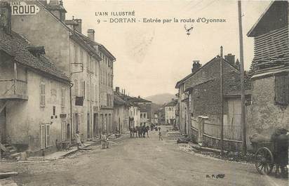 / CPA FRANCE 01 "Dortan, entrée par la route d'Oyonnax"