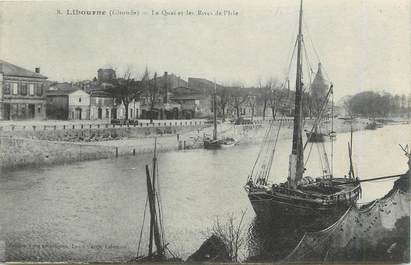 / CPA FRANCE 33 "Libourne, le quai et les rive de l'Isle"