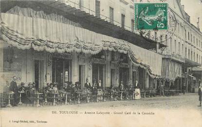 / CPA FRANCE 31 "Toulouse, av Lafayette, grand café de la comédie"