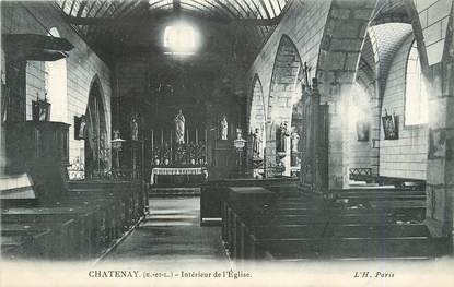 / CPA FRANCE 28 "Chatenay, intérieur de l'église"