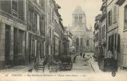 27 Eure / CPA FRANCE 27 "Vernon, rue Bourbon de Penthièvre et l'église Notre Dame"