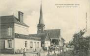 27 Eure / CPA FRANCE 27 "Fontaine Heudebourg, l'église et la route de Louviers"