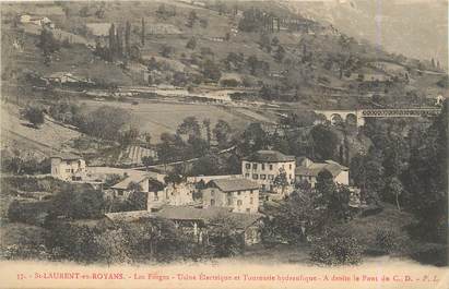 / CPA FRANCE 26 "Saint Laurent en Royans, les forges, usines éléctrique et tournerie hydraulique"