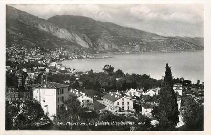 / CPSM FRANCE 06 "Menton, vue générale et les casernes"