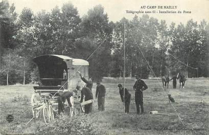 / CPA FRANCE 10 "Au camp de Mailly" / TSF