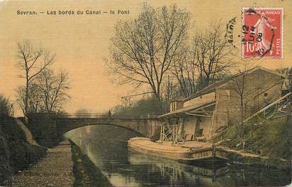 / CPA FRANCE 93 "Sevran, les bords du canal, le pont"