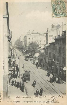 / CPA FRANCE 84 "Avignon, perspective de la rue de la république"