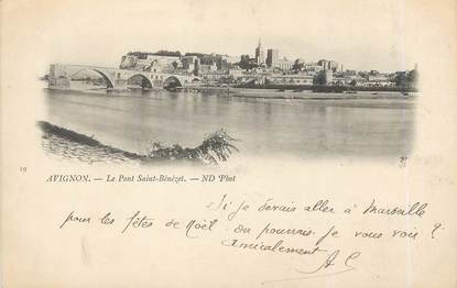 / CPA FRANCE 84 "Avignon, le pont Saint Bénézet"