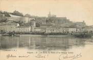 84 Vaucluse / CPA FRANCE 84 "Avignon, les bords du rhône et les bateaux lavoirs"