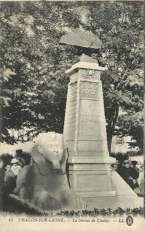 / CPA FRANCE 71 "Chalon sur Saone, la statue de Chabas"