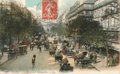 / CPA FRANCE 75002 "Paris; le Bld Montmartre" / ATTELAGE
