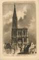 67 Ba Rhin / CPA FRANCE 67 "Strasbourg, la Cathédrale" / EAU FORTE