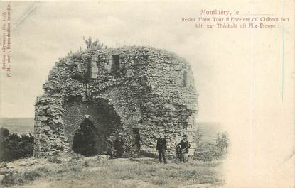 / CPA FRANCE 91 "Montlhéry, restes d'une tour enceinte du château fort"