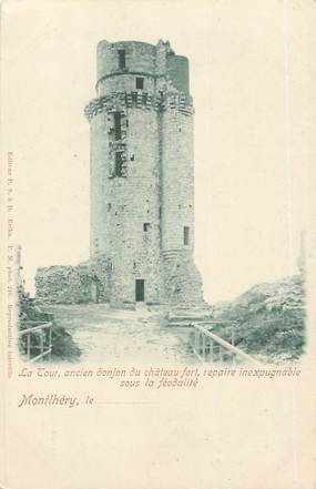 / CPA FRANCE 91 "Montlhéry, la tour, ancien donjon du château fort"