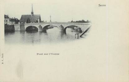 / CPA FRANCE 89 "Sens, pont sur l'Yonne"